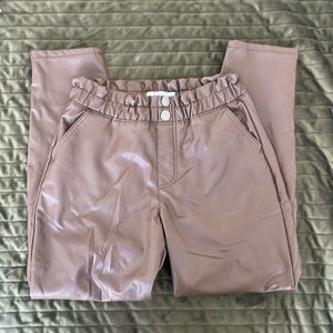 Girls faux leather pants